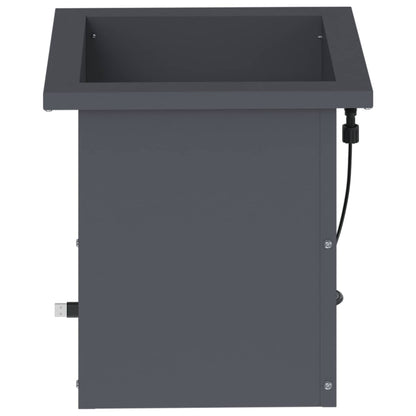 vidaXL Garden Planter with LED Antracite 30 x 30 x 30 cm Steel