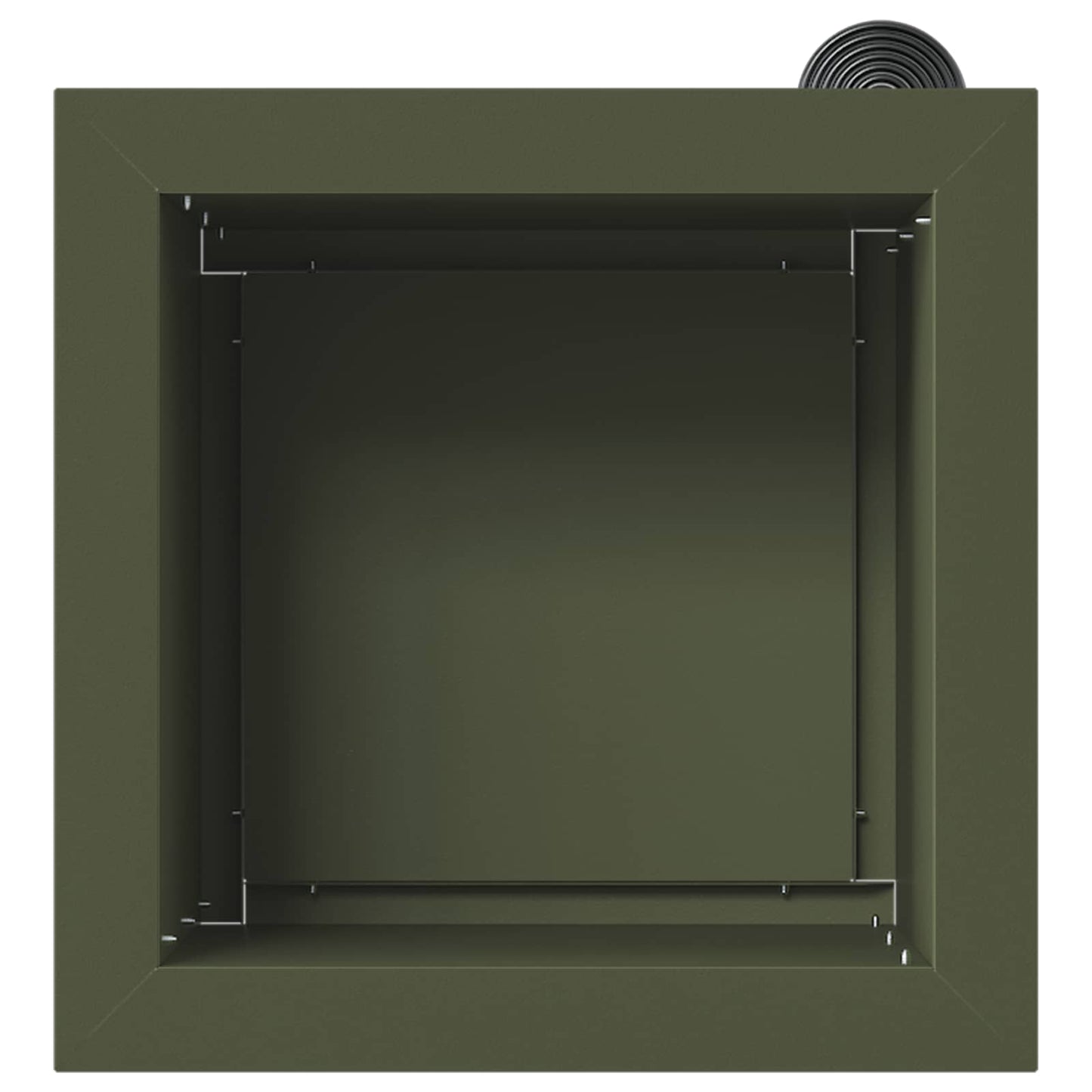 vidaXL Garden Planter with LED 2 pcs Olive Green 30 x 30 x 30 cm Steel