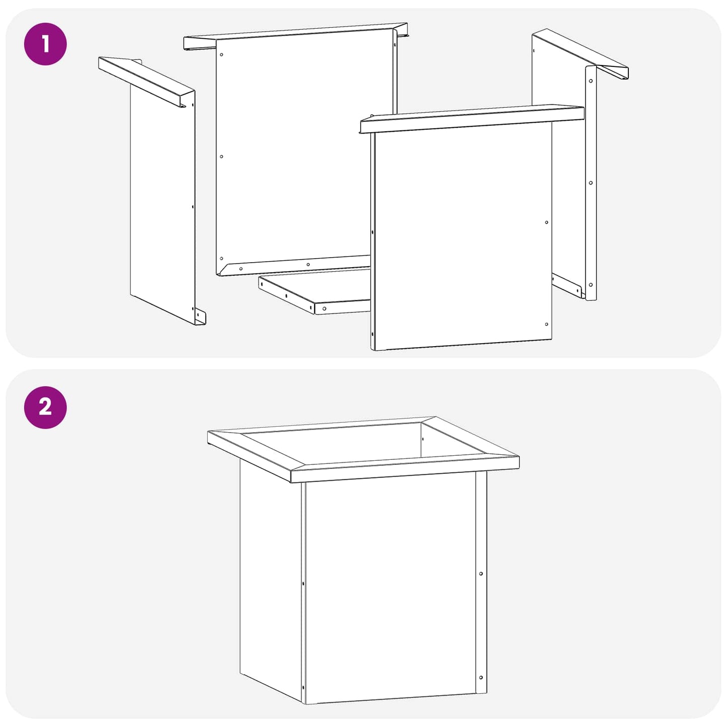 vidaXL Garden Planter with LED Silver 30 x 30 x 30 cm Stainless Steel