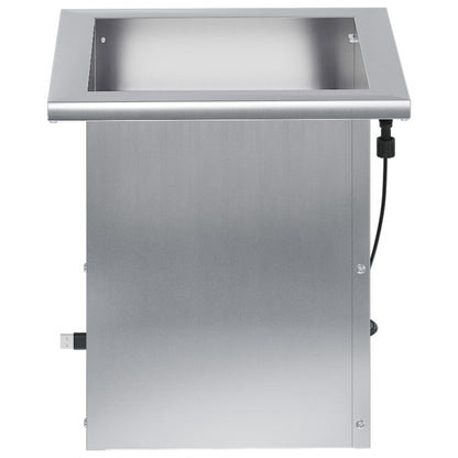 vidaXL Garden Planter with LED 2 pcs Silver 30 x 30 x 30 cm