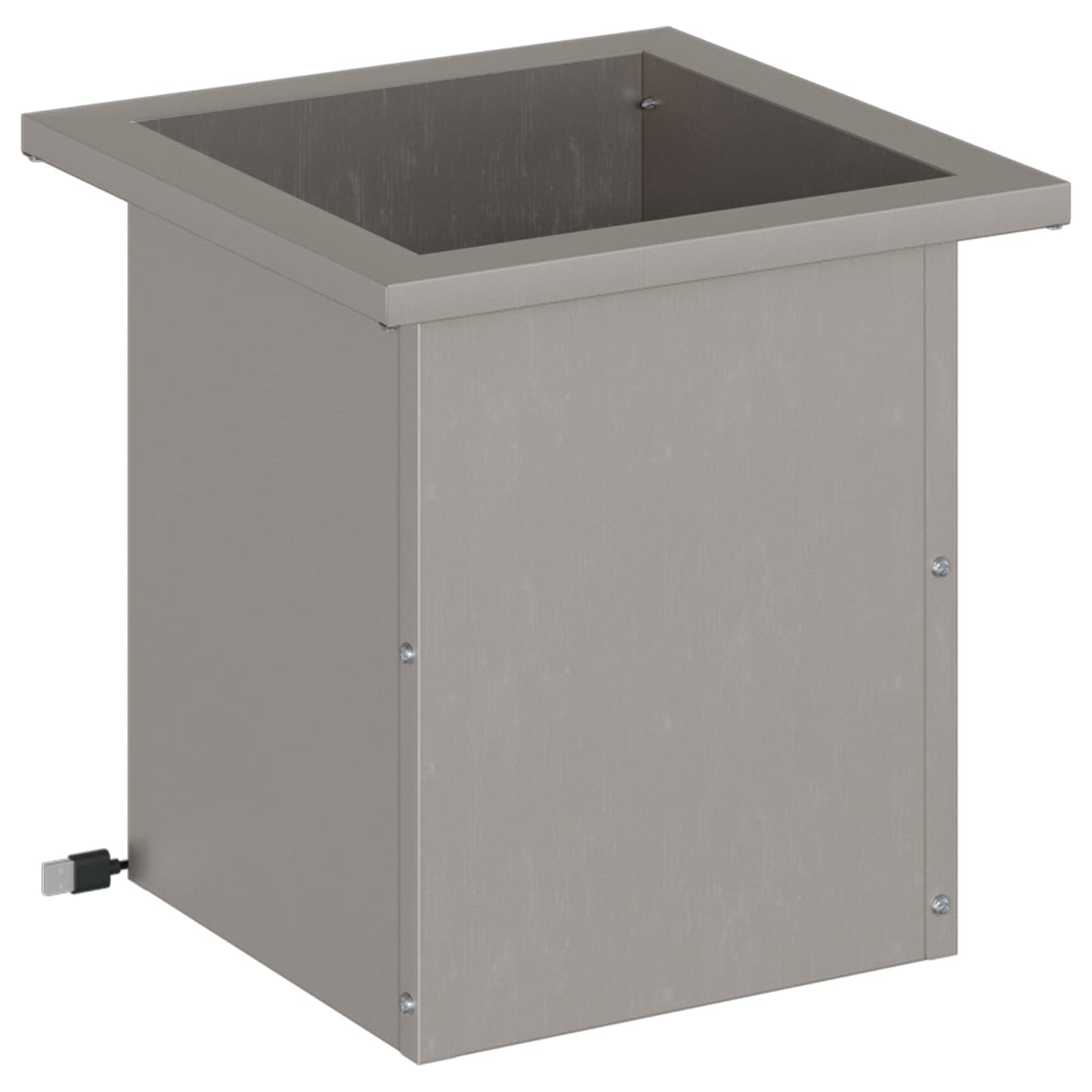 vidaXL Garden Planter with LED Rusty 30 x 30 x 30 cm Weathering Steel