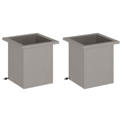vidaXL Garden Planter with LED 2 pcs Rusty 30 x 30 x 30 cm