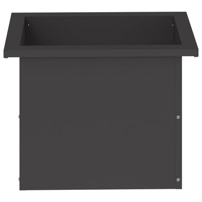 vidaXL Garden Planter with LED Black 30 x 40 x 30 cm Steel