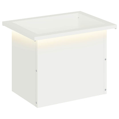 vidaXL Garden Planter with LED White 30 x 40 x 30 cm Steel