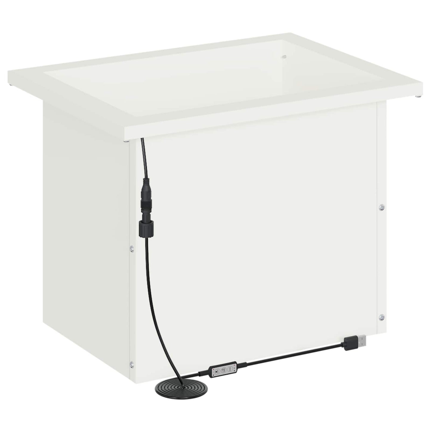 vidaXL Garden Planter with LED White 30 x 40 x 30 cm Steel