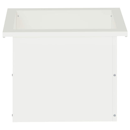 vidaXL Garden Planter with LED 2 pcs White 30 x 40 x 30 cm Steel