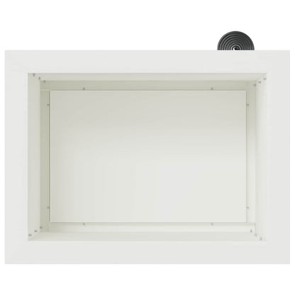 vidaXL Garden Planter with LED 2 pcs White 30 x 40 x 30 cm Steel