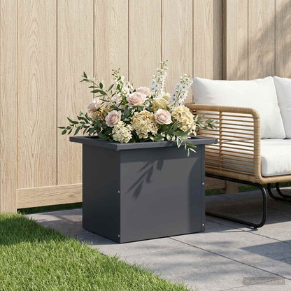 vidaXL Garden Planter with LED Antracite 30 x 40 x 30 cm Steel