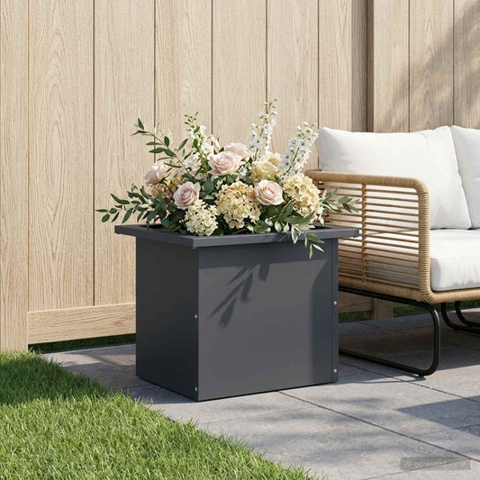 vidaXL Garden Planter with LED Antracite 30 x 40 x 30 cm Steel