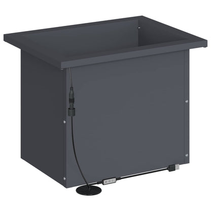vidaXL Garden Planter with LED Antracite 30 x 40 x 30 cm Steel