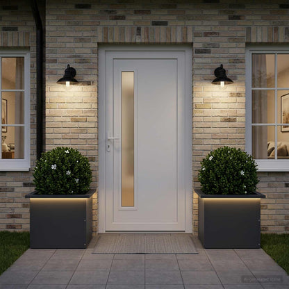 vidaXL Garden Planter with LED 2 pcs Antracite 30 x 40 x 30 cm Steel