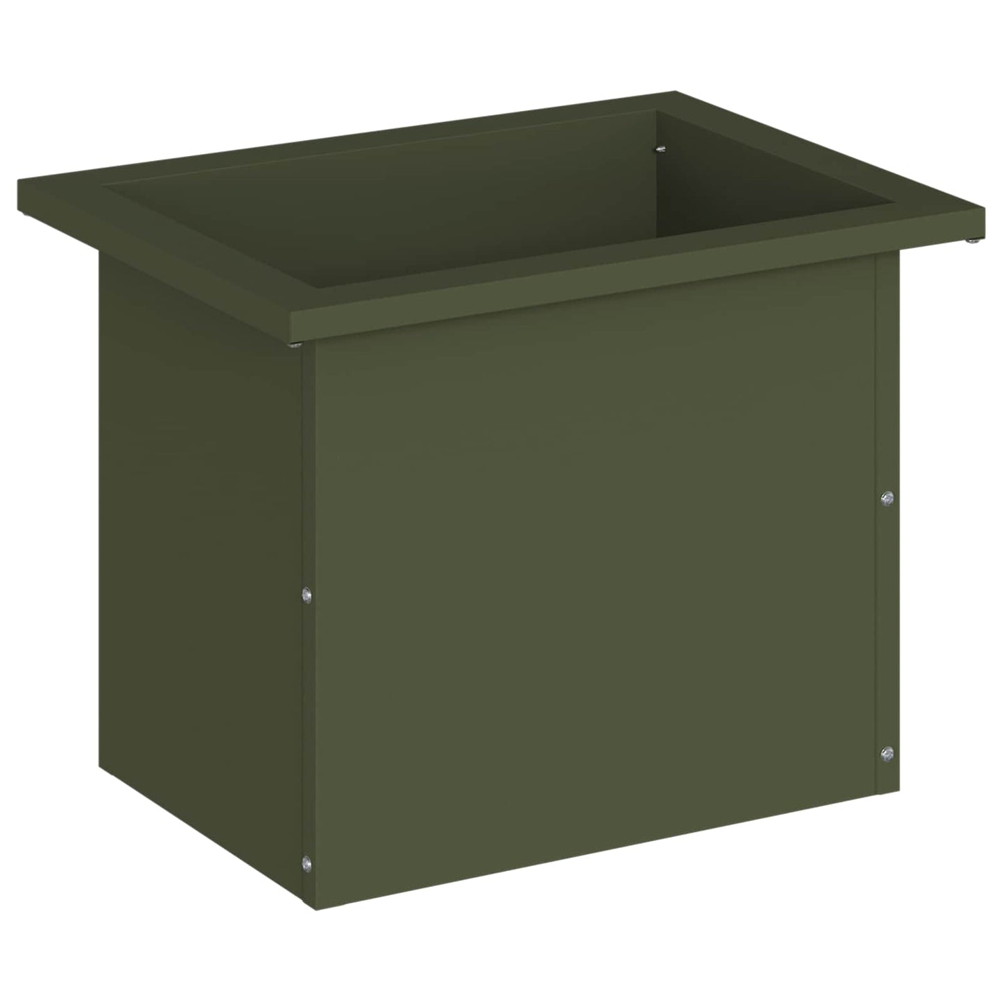 vidaXL Garden Planter with LED Olive Green 30 x 40 x 30 cm Steel