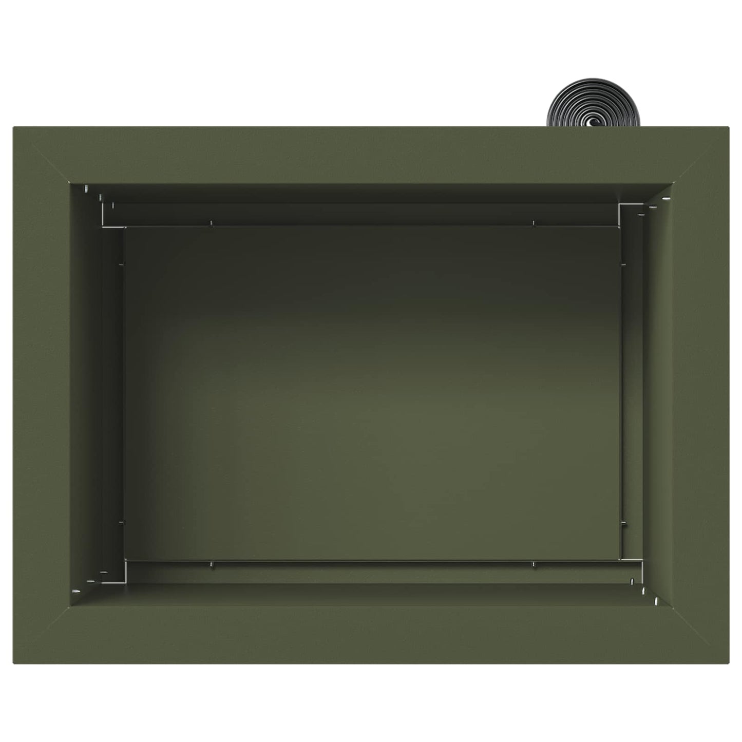 vidaXL Garden Planter with LED 2 pcs Olive Green 30 x 40 x 30 cm Steel