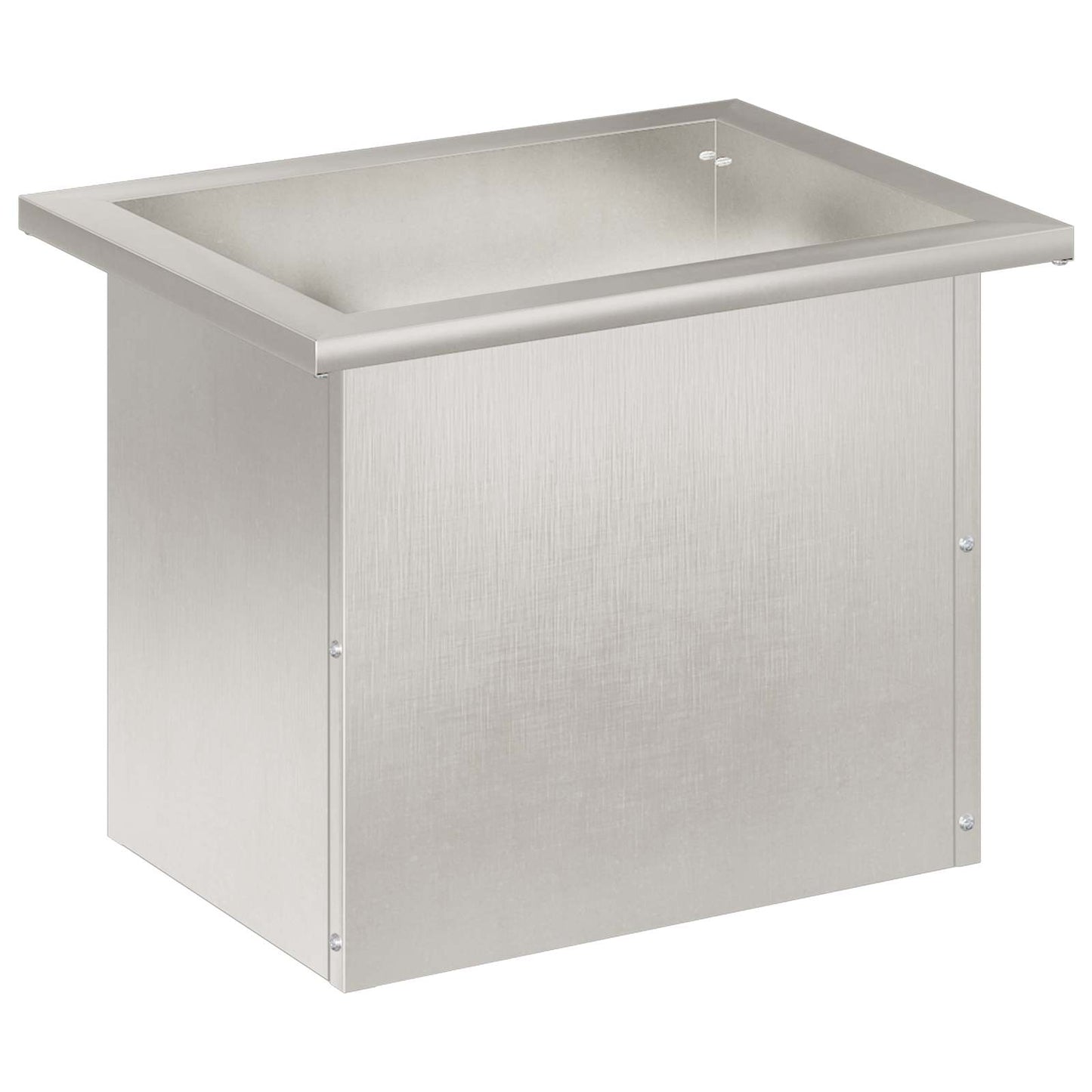 vidaXL Garden Planter with LED Silver 30 x 40 x 30 cm Stainless Steel