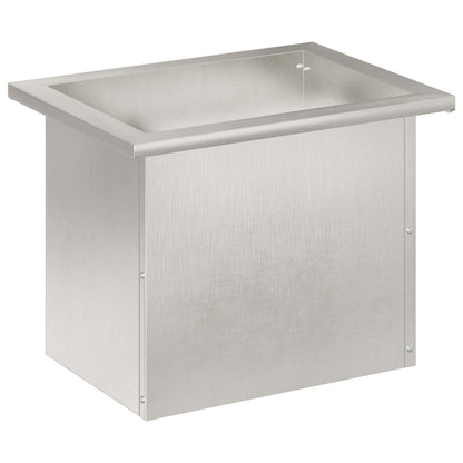 vidaXL Garden Planter with LED Silver 30 x 40 x 30 cm Stainless Steel