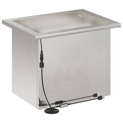 vidaXL Garden Planter with LED Silver 30 x 40 x 30 cm Stainless Steel