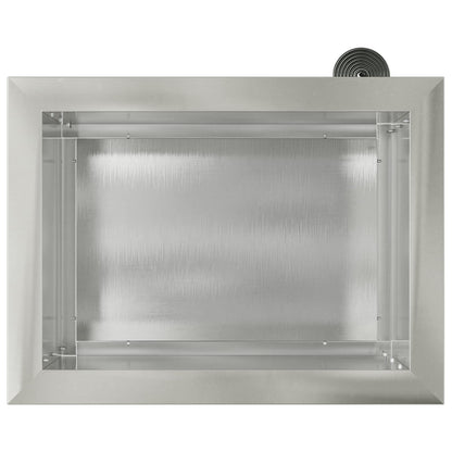 vidaXL Garden Planter with LED Silver 30 x 40 x 30 cm Stainless Steel