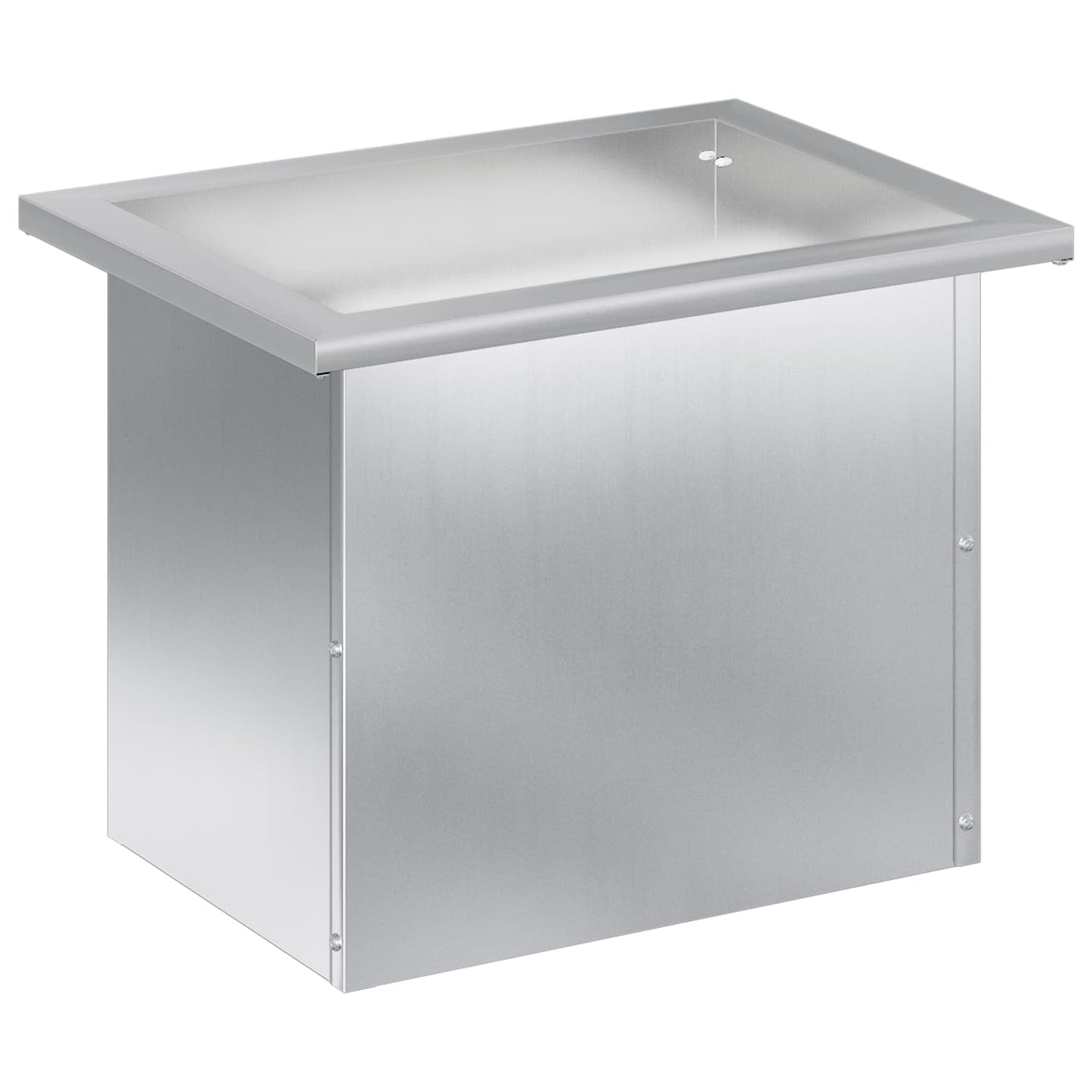vidaXL Garden Planter with LED Silver 30 x 40 x 30 cm Galvanised Steel