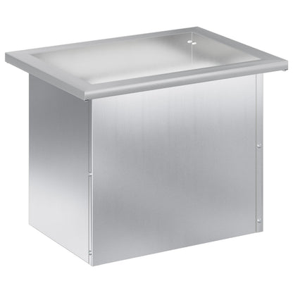 vidaXL Garden Planter with LED Silver 30 x 40 x 30 cm Galvanised Steel