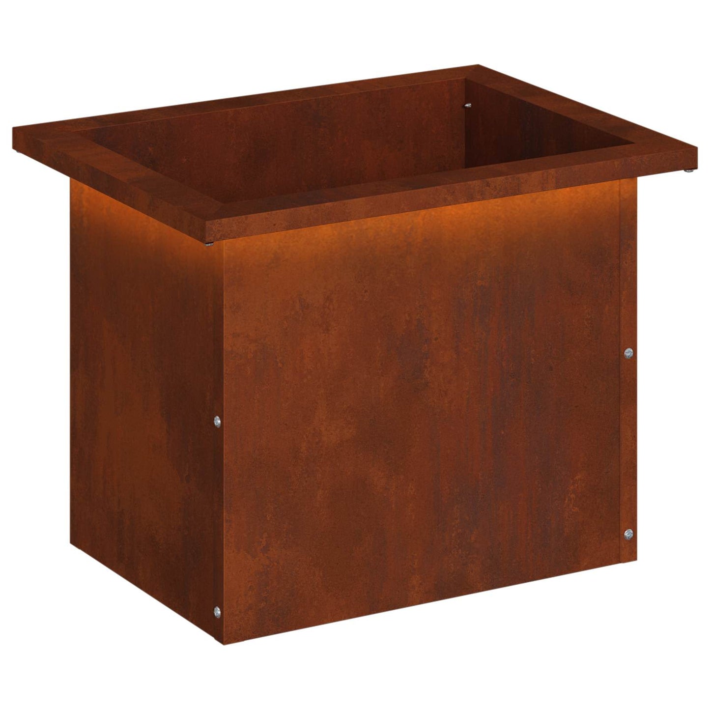 vidaXL Garden Planter with LED Rusty 30 x 40 x 30 cm Weathering Steel