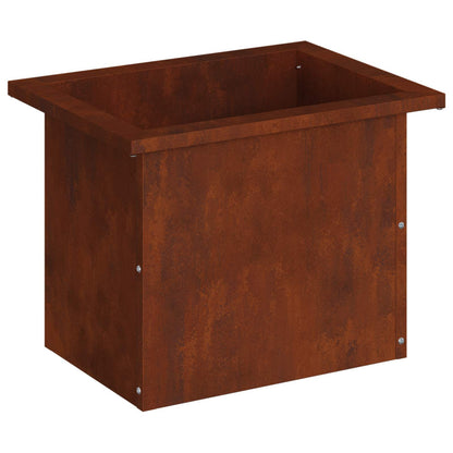 vidaXL Garden Planter with LED Rusty 30 x 40 x 30 cm Weathering Steel