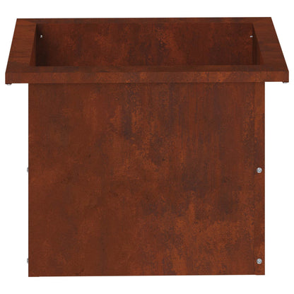 vidaXL Garden Planter with LED Rusty 30 x 40 x 30 cm Weathering Steel