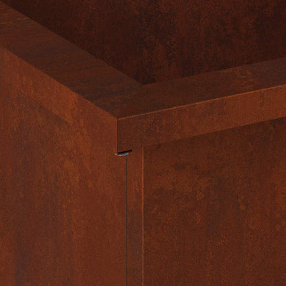vidaXL Garden Planter with LED 2 pcs Rusty 30 x 40 x 30 cm