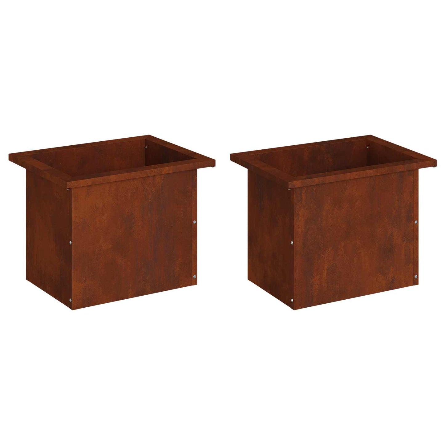 vidaXL Garden Planter with LED 2 pcs Rusty 30 x 40 x 30 cm