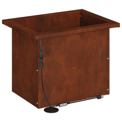 vidaXL Garden Planter with LED 2 pcs Rusty 30 x 40 x 30 cm