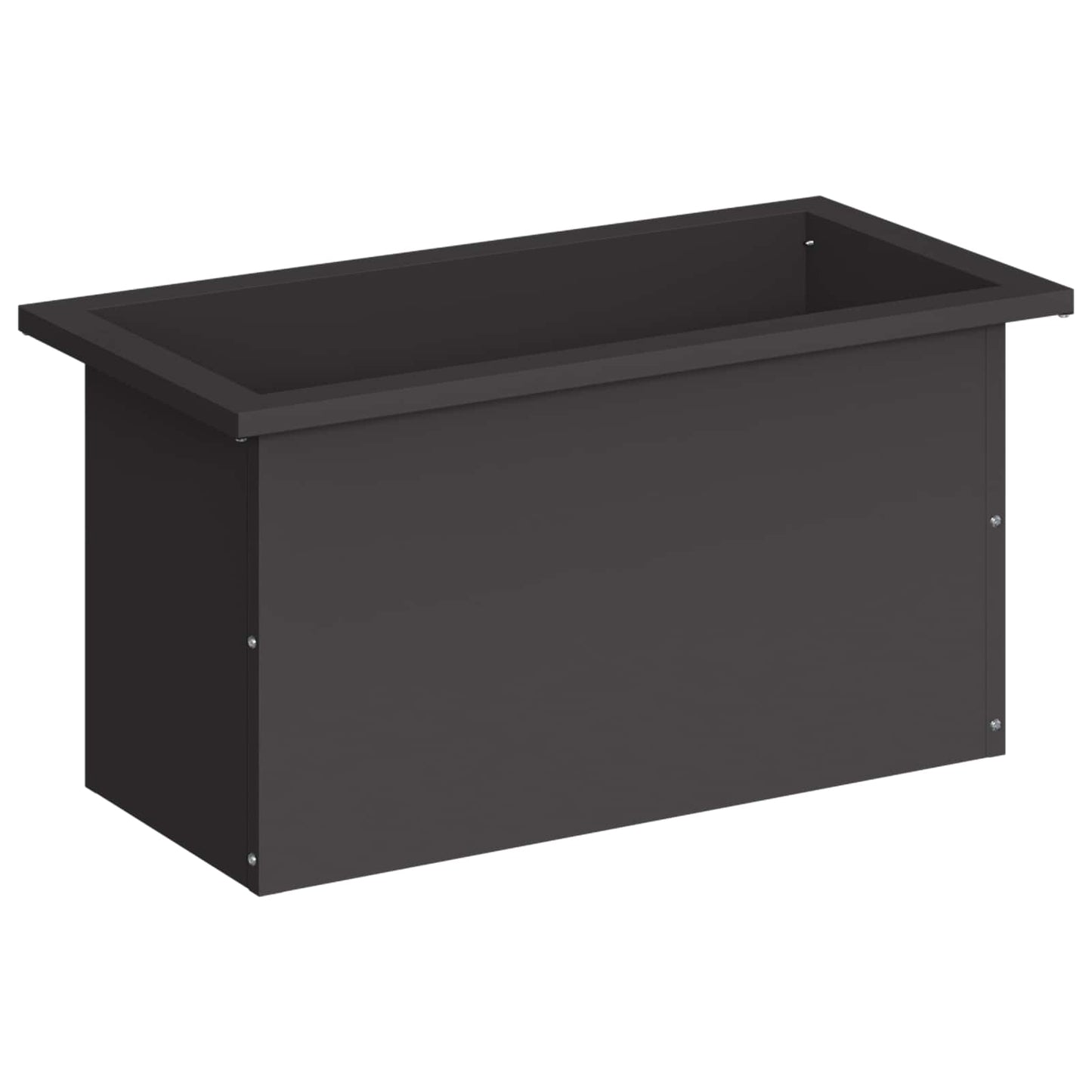 vidaXL Garden Planter with LED Black 30 x 60 x 30 cm Steel