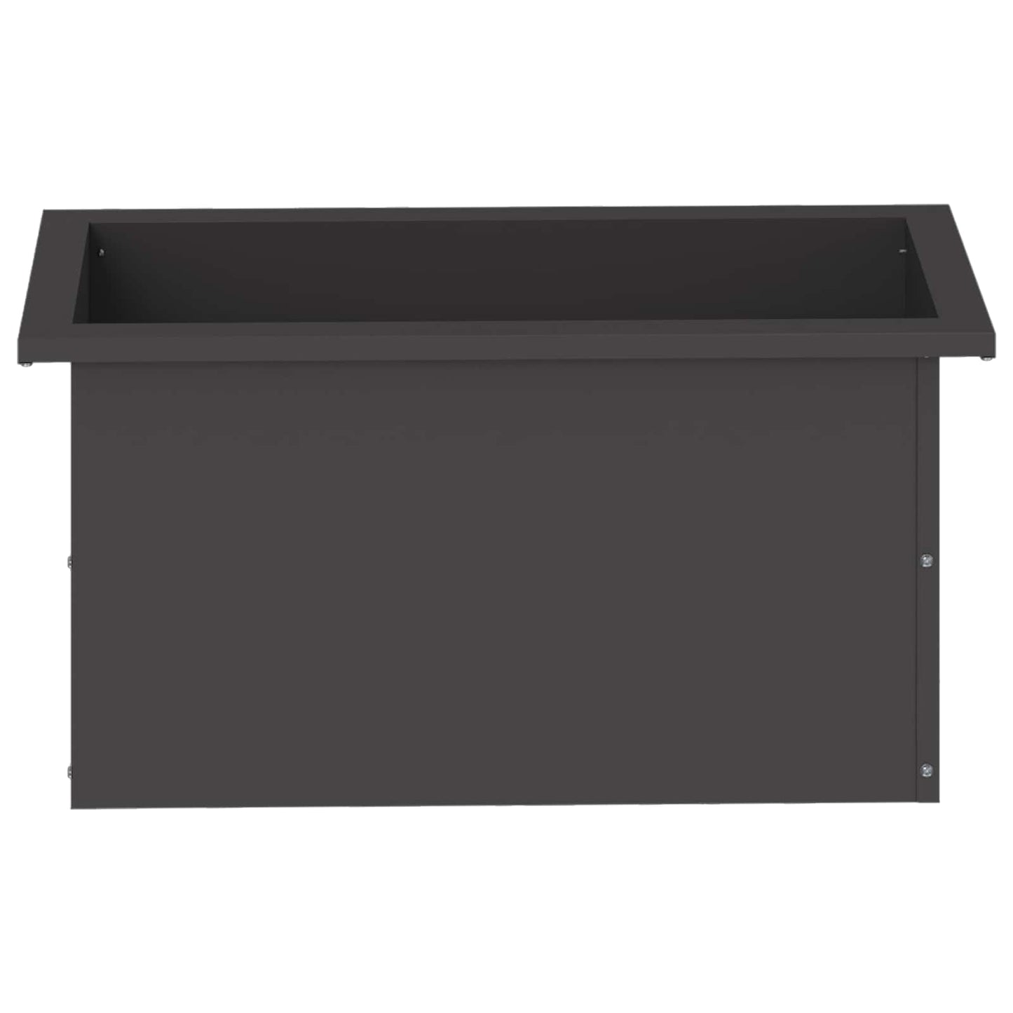 vidaXL Garden Planter with LED Black 30 x 60 x 30 cm Steel