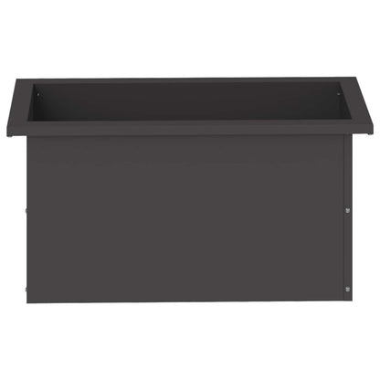 vidaXL Garden Planter with LED Black 30 x 60 x 30 cm Steel