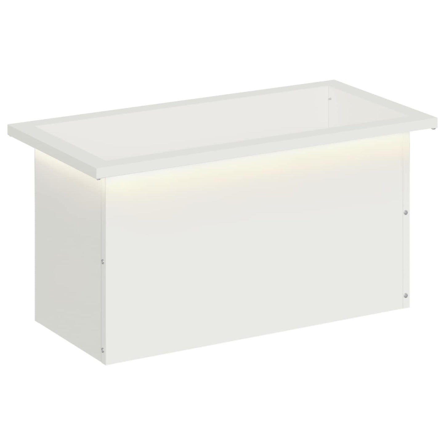 vidaXL Garden Planter with LED White 30 x 60 x 30 cm Steel