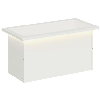 vidaXL Garden Planter with LED White 30 x 60 x 30 cm Steel