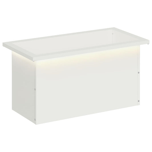 vidaXL Garden Planter with LED White 30 x 60 x 30 cm Steel