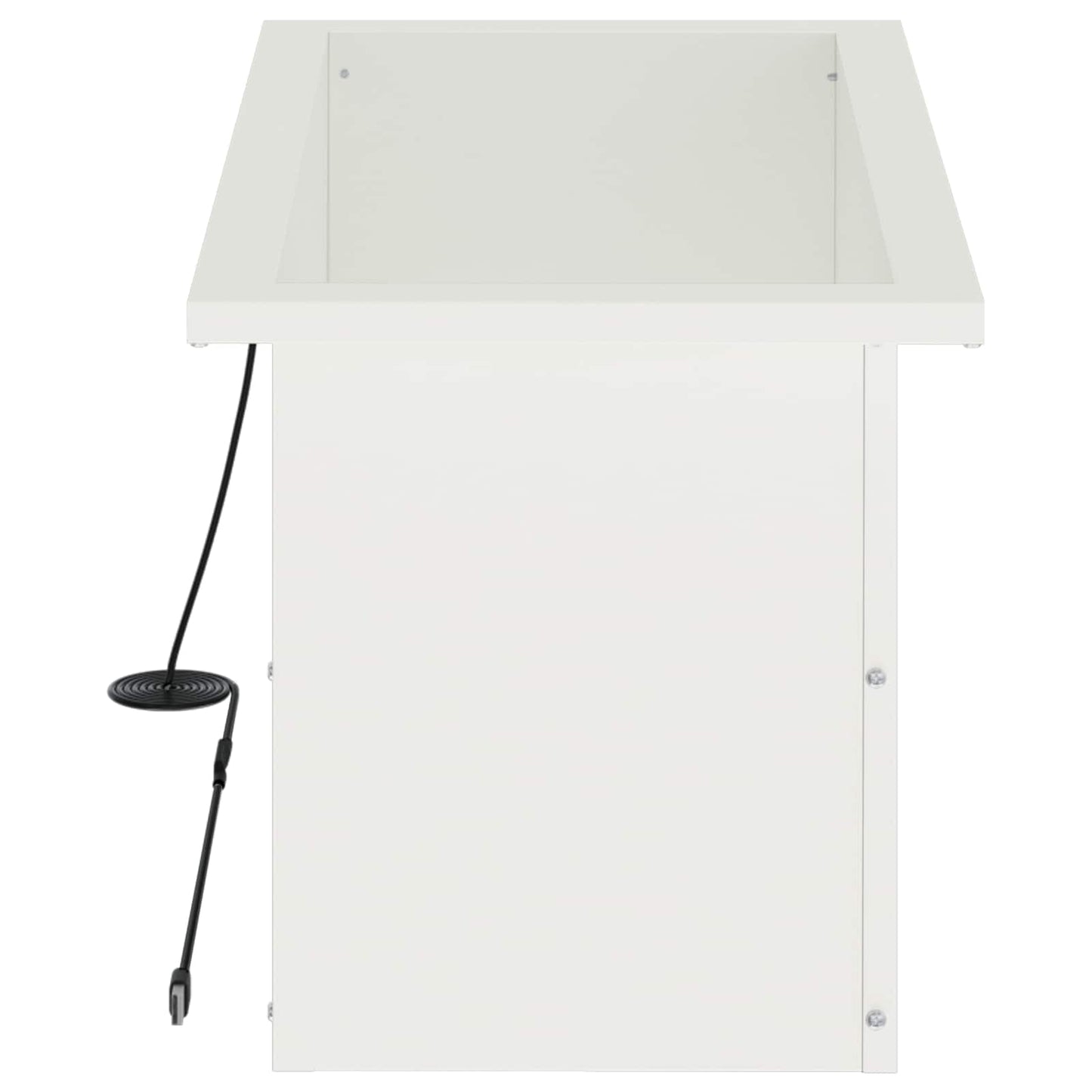 vidaXL Garden Planter with LED White 30 x 60 x 30 cm Steel