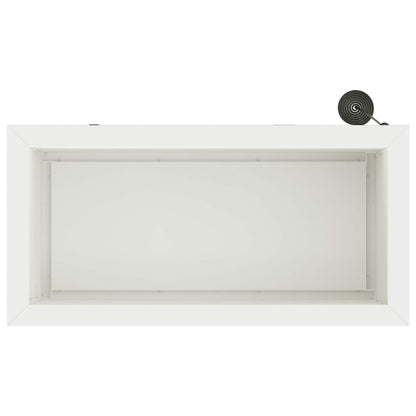 vidaXL Garden Planter with LED White 30 x 60 x 30 cm Steel