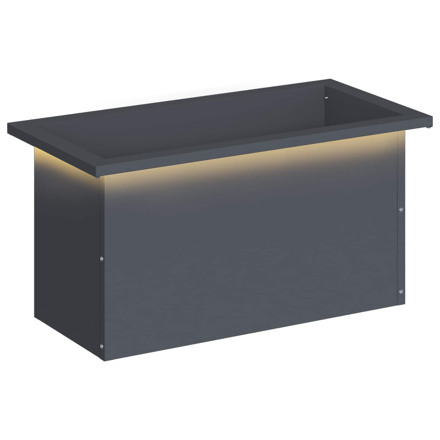 vidaXL Garden Planter with LED Antracite 30 x 60 x 30 cm Steel