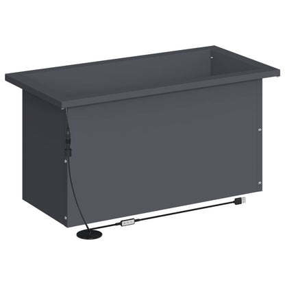 vidaXL Garden Planter with LED Antracite 30 x 60 x 30 cm Steel