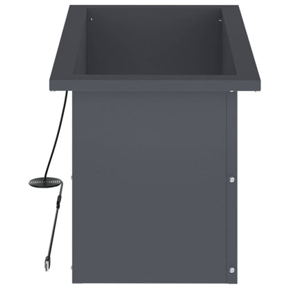 vidaXL Garden Planter with LED Antracite 30 x 60 x 30 cm Steel