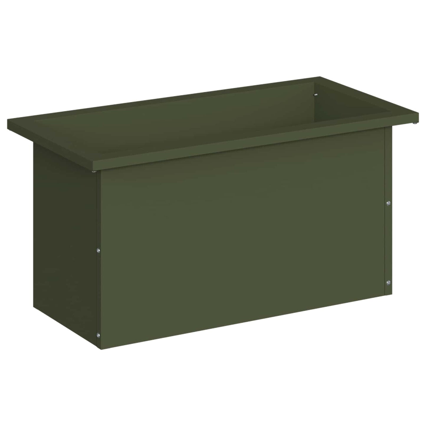vidaXL Garden Planter with LED Olive Green 30 x 60 x 30 cm Steel