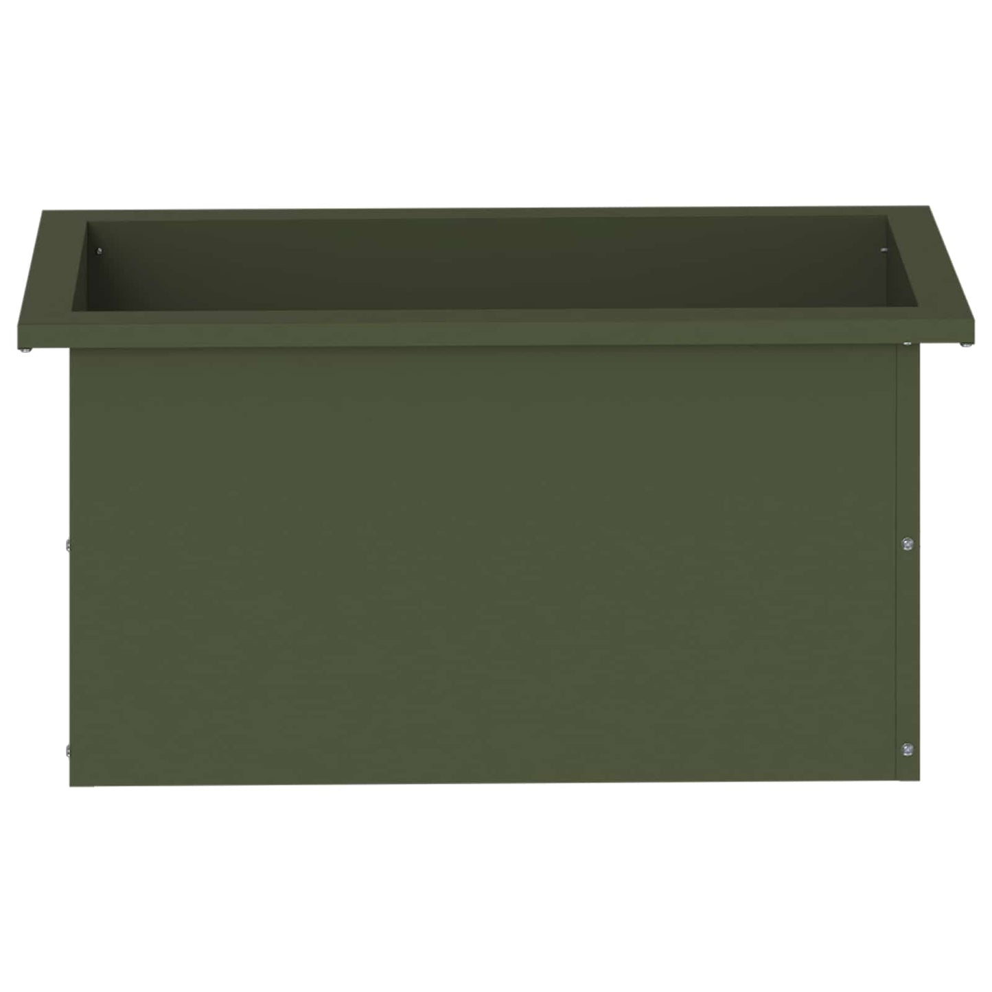 vidaXL Garden Planter with LED Olive Green 30 x 60 x 30 cm Steel