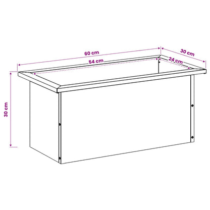 vidaXL Garden Planter with LED 2 pcs Olive Green 30 x 60 x 30 cm Steel