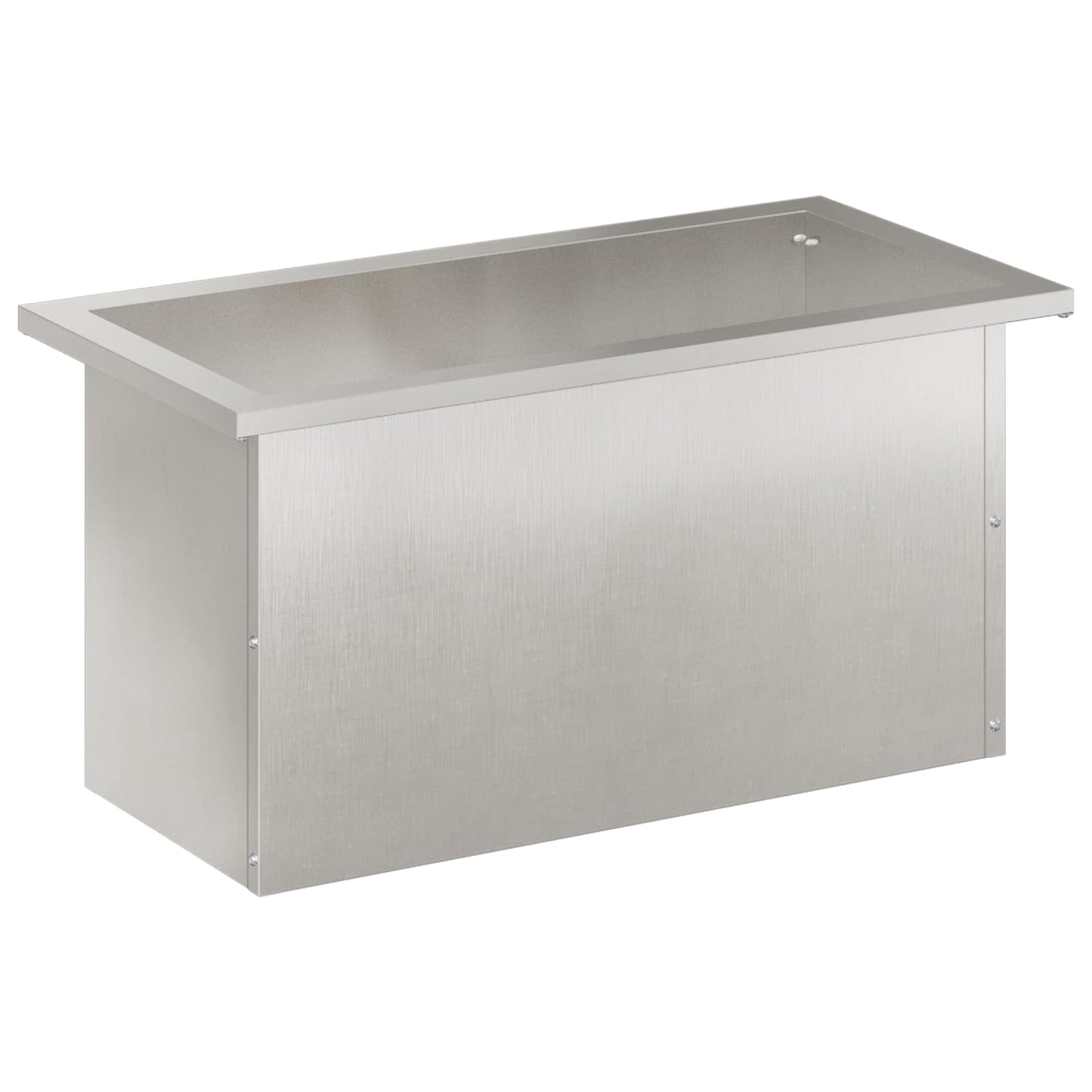 vidaXL Garden Planter with LED Silver 30 x 60 x 30 cm Stainless Steel