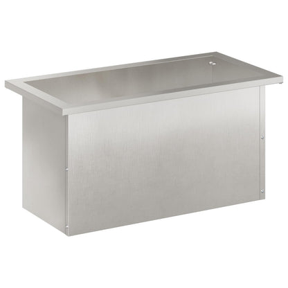 vidaXL Garden Planter with LED Silver 30 x 60 x 30 cm Stainless Steel