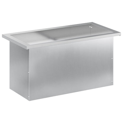 vidaXL Garden Planter with LED Silver 30 x 60 x 30 cm Galvanised Steel