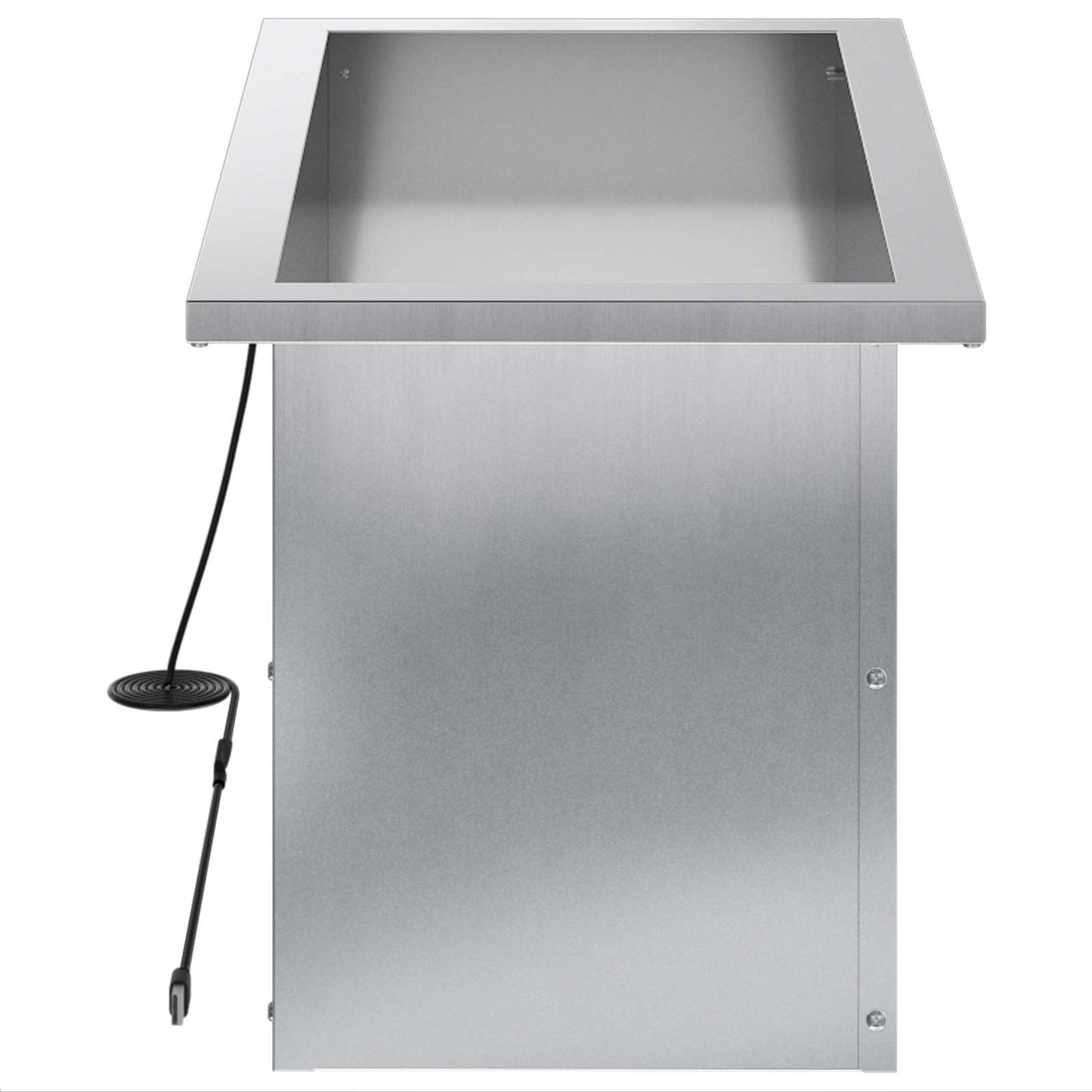 vidaXL Garden Planter with LED Silver 30 x 60 x 30 cm Galvanised Steel