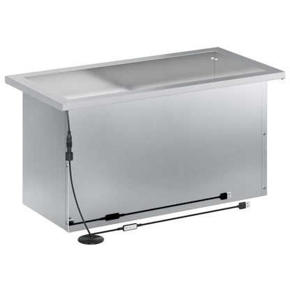 vidaXL Garden Planter with LED 2 pcs Silver 30 x 60 x 30 cm