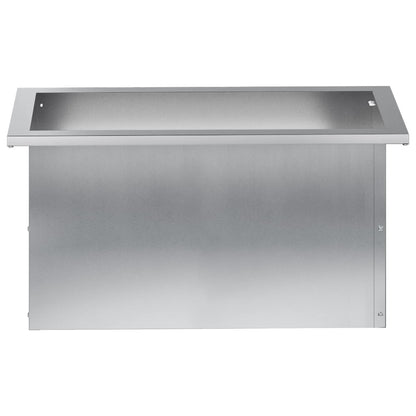 vidaXL Garden Planter with LED 2 pcs Silver 30 x 60 x 30 cm