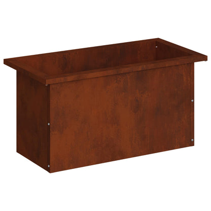 vidaXL Garden Planter with LED Rusty 30 x 60 x 30 cm Weathering Steel